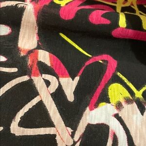 INC,Co Brown Pink Colorful Graphic Print SS T-Shirt